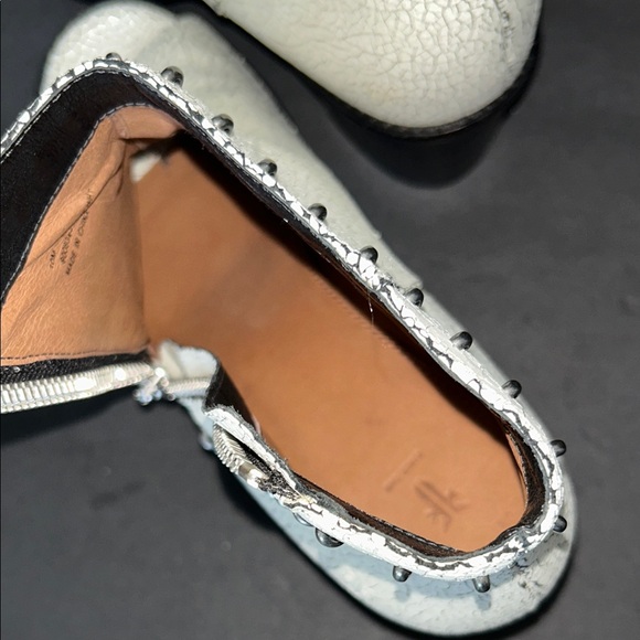 Frye Brielle Rebel Peep Toe Crackle Leather Bootie - Picture 11 of 17